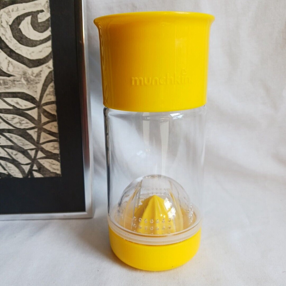 Munchkin Yellow Plastic Portable Citrus Juicer
